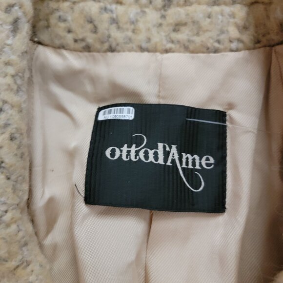 Ottod'Ame Red Stripe Blanket Coat Womens 6 Cozy Wool Vintage Winter Old Money - Picture 4 of 8